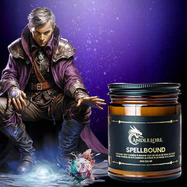 candle next to a wizard